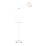 MARKSLOJD NOWOCZESNA LAMPA PODŁOGOWA BIUROWA DO CZYTANIA Z PÓŁKĄ STOLIKIEM LINEAR USB 107308 WHITE