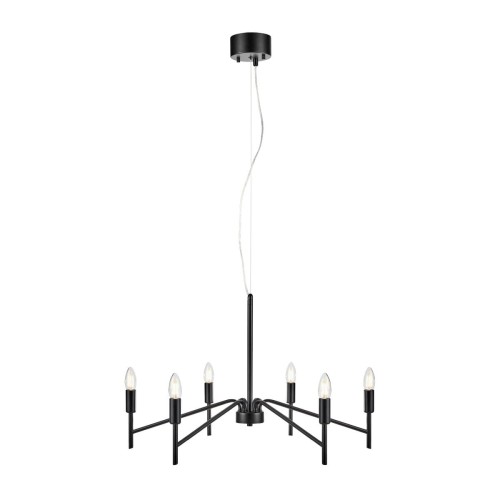 MARKSLOJD STYLOWY ŻYRANDOL ŚWIECZNIKOWY MONARCH 6L 108209 BLACK