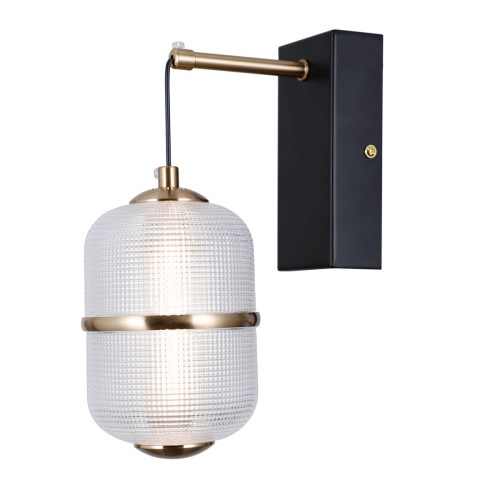ITALUX LOFTOWY KINKIET ZWISOWY ALANI WL-34375-1-BK BLACK/GOLD