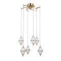 lampa zyrandol zwisowy 6 lamp złoty fuente italux salonu apartamentu loftu hotelu restauracji baru kawiarni.jpg