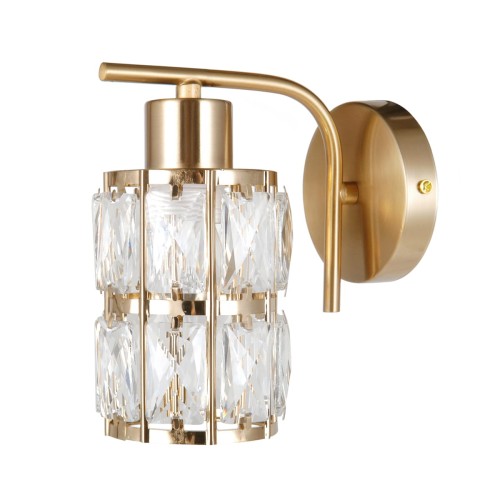 ITALUX NOWOCZESNY KINKIET KRYSZTAŁOWY ALMA WL-40668-1-HBR GOLD