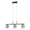 lampa żyrandol led italux velada czarny nad stół blat bar 3 kule jadalni kuchni apartamentu.jpg
