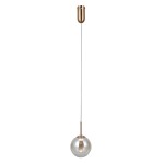 ITALUX LOFTOWA LAMPA WISZĄCA KULA ZWIS LED VELADA PND-34381-1-HBR GOLD/AMBER 