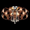 lampa sufitowa plafon z kryształami miedziana cooper ribbon luxera salonu apartamentu sypialni loftu.jpg