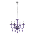 żyrandol świecznikowy lila fiolet globo june 63005-4 salonu pokoju sypialni apartamentu akryl.webp
