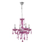 GLOBO STYLOWY ŻYRANDOL MARIA TERESA CUIMBRA I 63115-4 LILA FIOLET AKRYL
