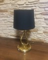 lampka nocna stołowa z abażurem złota czarna salonu sypialni apartamentu loftu.JPG
