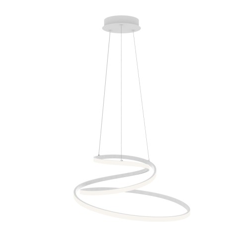 ITALUX NOWOCZESNA LAMPA WISZĄCA LED SPIRALA LORILA  PND-2168-M-WH WHITE