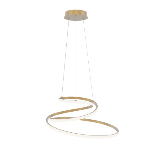 ITALUX NOWOCZESNA LAMPA WISZĄCA LED SPIRALA LORILA  PND-2168-M-GD GOLD