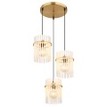 lampa żyrandol 3 lampy na plafonie złota gorley globo salony apartamentu biura nad stół.jpg