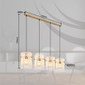 lampa żyrandol 4 lampy na listwie globo gorley salonu biura apartamentu jadalni nad stół złota.jpg