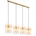 nowoczesna lampa na listwie 4 lampy zyrandol złoty globo gorley salonu jadalni apartamentu nad stół blat.jpg