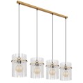 lampa zwisowa 4 klosze szklane na listwie  złota gorley globo 15698 salonu apartamentu loftu nad stół blat wyspę.jpg