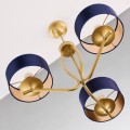 lampa zyrandol z abazurami granatowa złota kaszmir jupiter salonu saypialni apartamentu hotelu.jpg