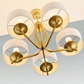 stylowa lampa wiszaca sufitowa z abażurkami do salonu sypialni apartamentu kaszmir jupiter złota.jpg