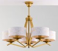 lampa zyrandol do salonu sypialni apartamentu złoty kaszmir jupiter 2110 z abażurami.jpg