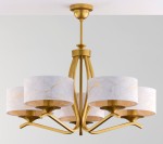 JUPITER STYLOWY ŻYRANDOL ABAŻUROWY KASZMIR 5 2110 GOLD/WHITE