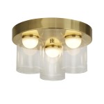 S-LIGHT SUFITOWA LAMPA ŁAZIENKOWA LED PLAFON IP44 23-083-3SB  SATIN BRASS