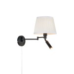 MARKSLOJD ABAŻUROWY KINKIET PRZEGUBOWY Z REFLEKTOREM DO CZYTANIA PIVOT 109016 BLACK