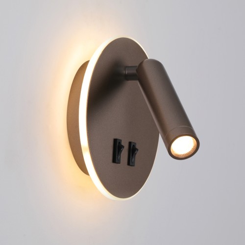 ITALUX NOWOCZESNY KINKIET REFLEKTOROWY LED  FURLA WL-53742-1-CF COFFEE