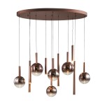 ITALUX NOWOCZESNA LAMPA WISZĄCA ŻYRANDOL LED NA PLAFONIE CAMINO PND-24038-12B-COPP COPPER