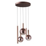 ITALUX NOWOCZESNA LAMPA WISZĄCA ŻYRANDOL LED NA PLAFONIE CAMINO PND-24038-5A-COPP COPPER