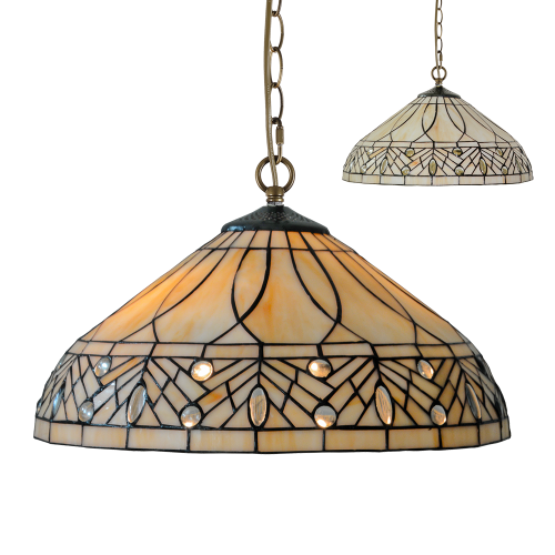 LUXERA WITRAŻOWA LAMPA WISZĄCA TIFFANY No.241 PREZENT