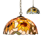 LUXERA STYLOWA WITRAŻOWA LAMPA WISZĄCA TIFFANY No.238 MULTICOLOR