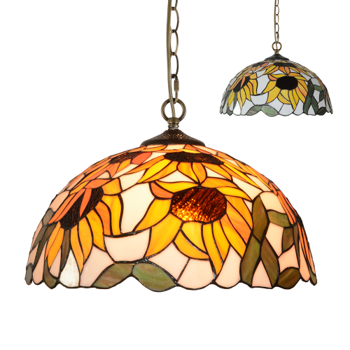 LUXERA STYLOWA WITRAŻOWA LAMPA WISZĄCA TIFFANY No.238 MULTICOLOR