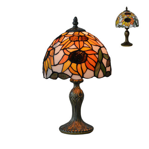 LUXERA WITRAŻOWA LAMPA GABINETOWA STOŁOWA TIFFANY No.239 MULTICOLOR