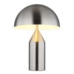 GLOBO NOWOCZESNA LAMPA NOCNA STOŁOWA GABINETOWA ATOMA 21030N INOX SILVER