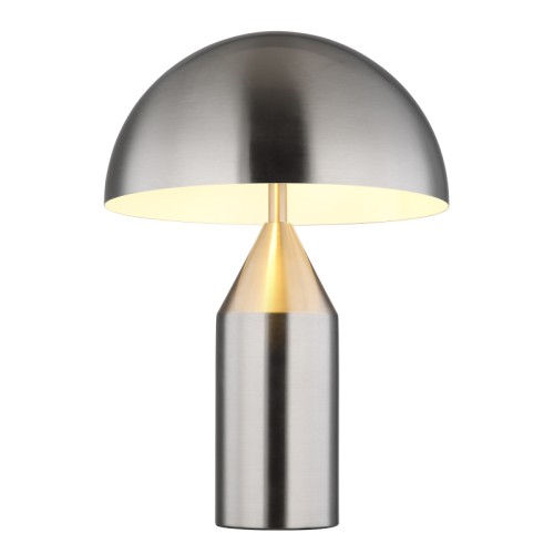 GLOBO NOWOCZESNA LAMPA NOCNA STOŁOWA GABINETOWA ATOMA 21030N INOX SILVER