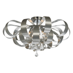 LUXERA NOWOCZESNY PLAFON SUFITOWY Z KRYSZTAŁKAMI RIBBON CRYSTAL 64410 SILVER