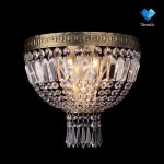 E-STAR STYLOWY KINKIET KRYSZTAŁOWY CASABLANCA 3 PATYNA