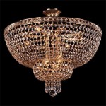 E-STAR STYLOWA LAMPA PLAFON KRYSZTAŁOWY DIAMOND 12 GOLD GLAMOUR