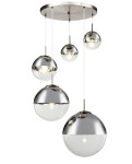 GLOBO NOWOCZESNA LAMPA WISZĄCA KULA VARUS 15851-5 SATIN/CHROM