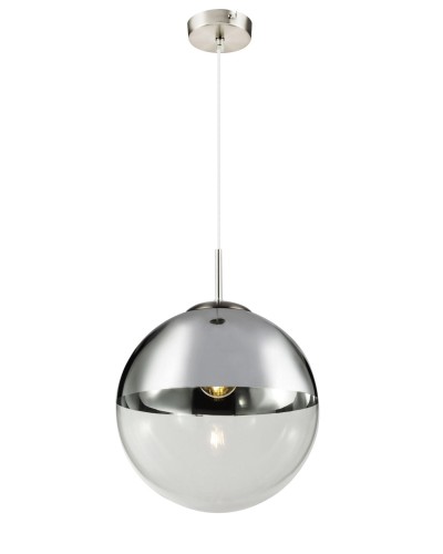 GLOBO NOWOCZESNA LAMPA WISZĄCA KULA VARUS 15854 SATIN/CHROM