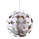 ITALUX NOWOCZESNA LAMPA WISZĄCA MAILONE AD20180/6 WHITE+GOLD