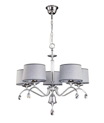 JUPITER STYLOWY ŻYRANDOL ABAŻUROWY Z KRYSZTAŁAMI EGIDA EG-5 CHROM