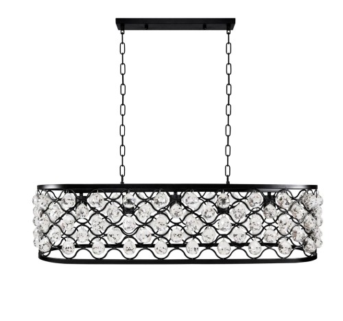 IL MIO NOWOCZESNY ŻYRANDOL KRYSZTAŁOWY VEJLE 5 CZARNY/BLACK