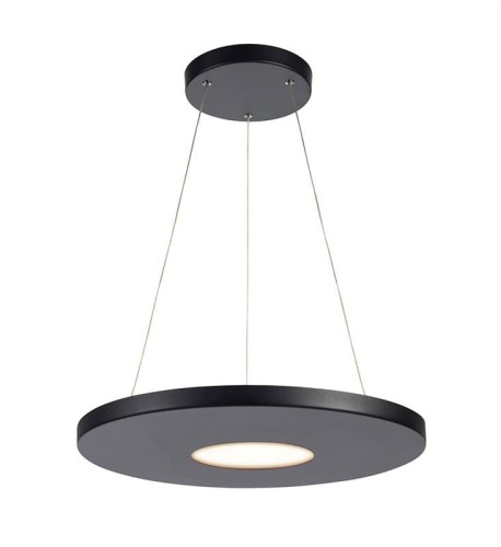 MARKSLOJD NOWOCZESNA LAMPA WISZĄCA LED 18W PLATE 107589 CZARNA