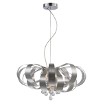 LUXERA NOWOCZESNA LAMPA WISZĄCA Z KRYSZTAŁKAMI RIBBON CRYSTAL 64409 SILVER