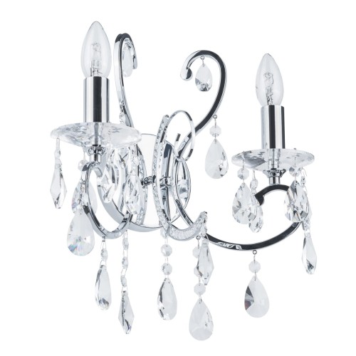 ITALUX STYLOWY KINKIET KRYSZTAŁOWY BAROCCO MB72709-2A CHROM