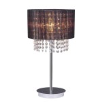 ITALUX NOWOCZESNA LAMPA NOCNA Z KRYSZTAŁKAMI ASTRA MTM1953/1 BLACK