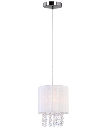 lampa wisząca zwis pojedyńczy z abażurkiem kryształki biała italux astra salon sypialni pokoju.jpg