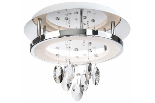 REALITY NOWOCZESNY PLAFON LED 20W Z KRYSZTAŁAMI ALVA CHROM