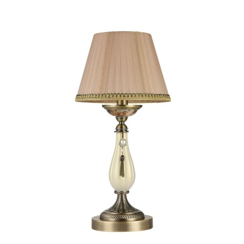 MAYTONI STYLOWA LAMPA NOCNA STOŁOWA Z ABAŻUREM DEMITAS ROYAL PATYNA