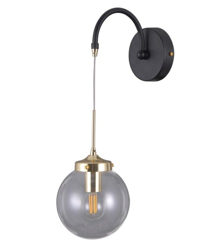 ITALUX NOWOCZESNY KINKIET INDUSTRIALNY DOMENICO WL-43232-1 CZARNO ZŁOTY