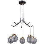 ITALUX NOWOCZESNY ŻYRANDOL INDUSTRIALNY DOMENICO PNPL-43232-5A CZARNO ZŁOTY