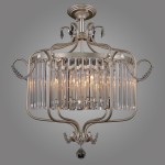 ITALUX STYLOWA PLAFONIERA KRYSZTAŁOWA RINALDO PNPL-33057-6B-CH.S CHAMPAGNE SILVER